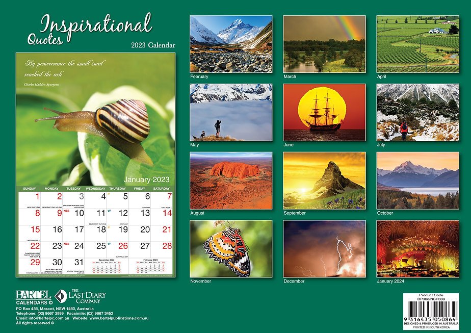 Inspirational Quotes - Big Print 2023 Calendar | Ryft